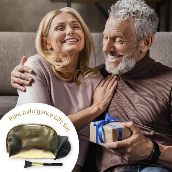 Montagne Jeunesse Renew You Pure Indulgence Gift Set Renew You Masks + Gold Cosmetics Bag + Soft Black Cleansing Face Cloth + Black Silicon Mask Applicator