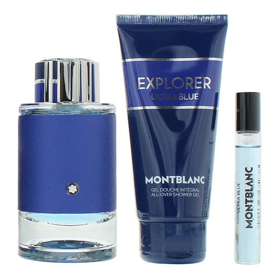 Montblanc Explorer Ultra Blue Eau De Parfum 100ml, 7.5ml + Shower Gel 100ml Gift Set 100ml