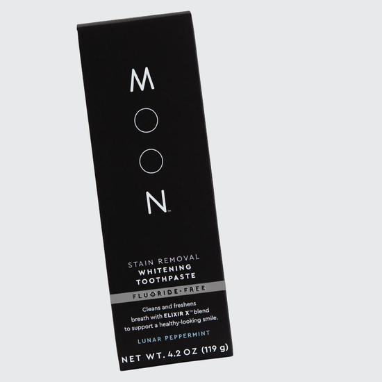 Moon Oral Care Stain Removal Fluoride-Free Whitening Toothpaste Lunar Peppermint