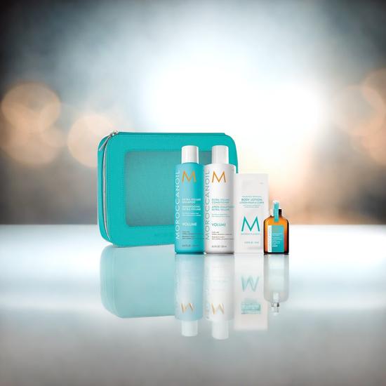 Moroccanoil Daily Rituals Extra Volume Extra Volume Shampoo 250ml, Extra Volume Conditioner 250ml, Moroccanoil Treatment Light 25ml + Body lotion 10ml
