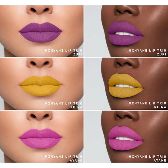 Morphe X Nyane Pout Clout Beyond Bold Lipstick Trio 3 Bold Shade Lipsticks