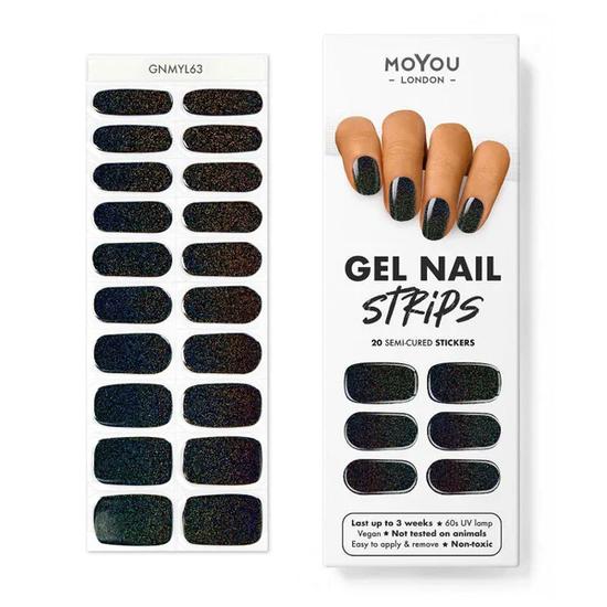 MoYou London Gel Nail Strip Magic Cocoa Holographic Glitter