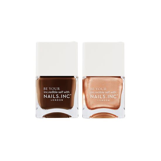 Nails Inc Coco For Real Chocolate Scented Nail Polish Duo