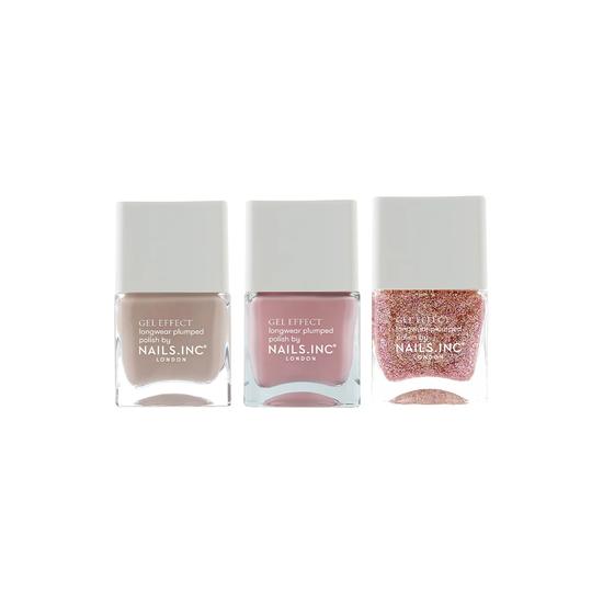 Nails Inc Pop The Party Nail Polish Gift Set 3-Piece