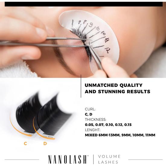 Nanolash Volume Lashes 0.05 C MIX 6-13mm