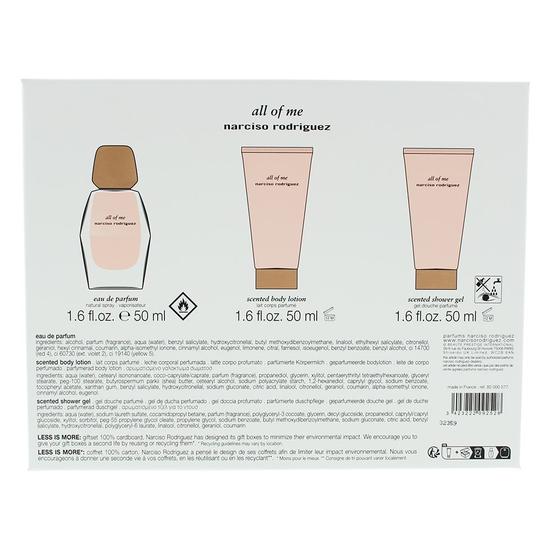 Narciso Rodriguez All Of Me Eau De Parfum 50ml, Body Lotion 50ml + Shower Gel 50ml Gift Set