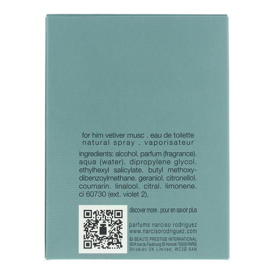 Narciso Rodriguez Vetiver Musc Eau De Toilette 50ml