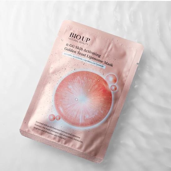 Natural Beauty BIO UP a-GG Skin Activating Golden Yeast Liposome Mask 1sheet