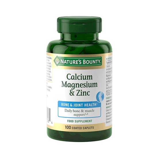 Nature's Bounty Calcium Magnesium & Zinc Caplets 100 Caplets