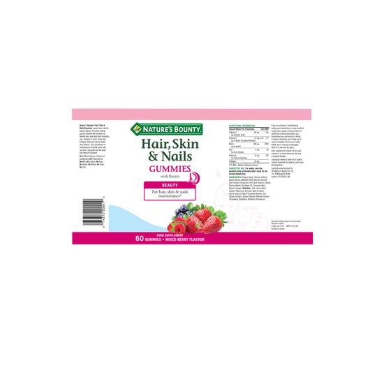 Nature's Bounty Hair, Skin & Nails Gummies 60 Gummies