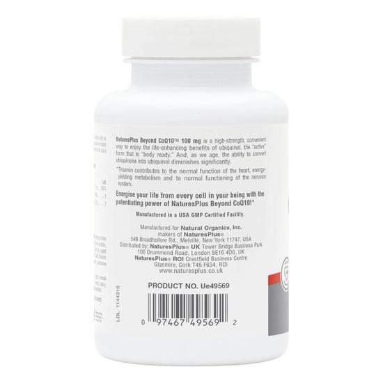 Nature's Plus Beyond COQ-10 100mg Ubiquinol Softgels 30 Softgels