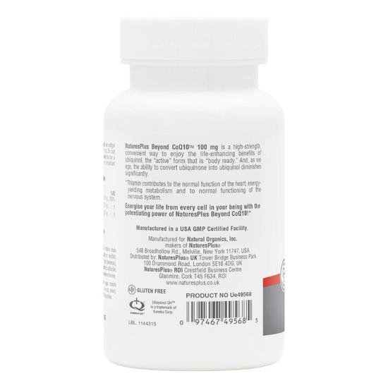 Nature's Plus Beyond COQ-10 100mg Ubiquinol Softgels 30 Softgels