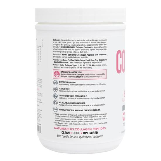 Nature's Plus Collagen Peptides Berry Lemonade 322g