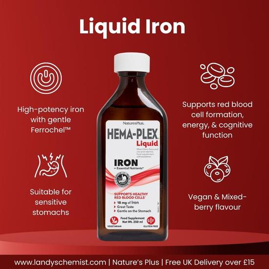 Nature's Plus HEMA-PLEX Liquid Iron 250ml