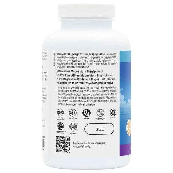 Nature's Plus Magnesium Bisglycinate Capsules 180 Capsules