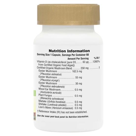 Nature's Plus Source Of Life Garden Organic Vitamin D3 2500iu Vegicaps 60 Vegicaps