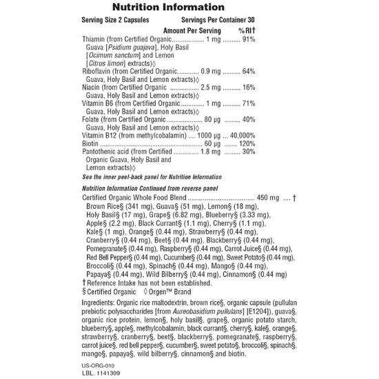 Nature's Plus Source Of Life Garden Vitamin B12 1000ug Vegicaps 60 Vegicaps