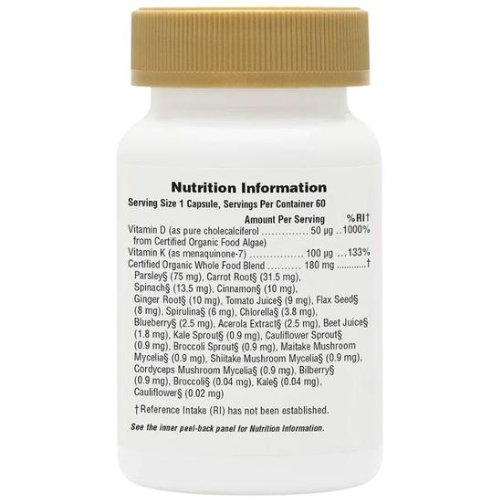Nature's Plus Source Of Life Garden Vitamin D3 & K2 Capsules 60 Capsules