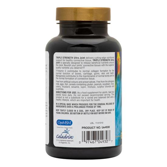Nature's Plus Triple Strength Ultra Joint Glucosamine/Chondroitin/MSM With Celadrin Tablets 120 Tablets