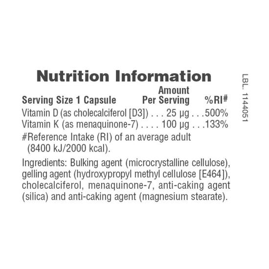 Nature's Plus Vitamin D3 1000iu With K2 100mcg Vegicaps 90 Vegicaps