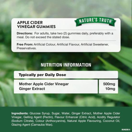 Nature's Truth Apple Cider Vinegar Gummies 60 Gummies
