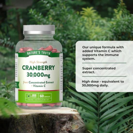 Nature's Truth Cranberry Extract 30, 000mg Capsules 60 Capsules