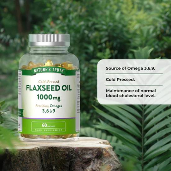 Nature's Truth Flaxseed Oil 1000mg Softgels 60 Softgels