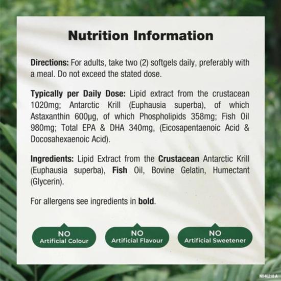 Nature's Truth Krill Oil 2000mg Softgels 60 Softgels