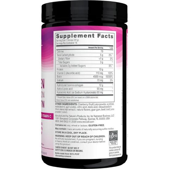 NeoCell Collagen Beauty Infusion With Biotin Cranberry 330g