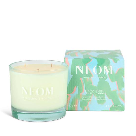 Neom Organics Energy Burst 3 Wick Candle Spearmint, Rosemary & Eucalyptus 420g