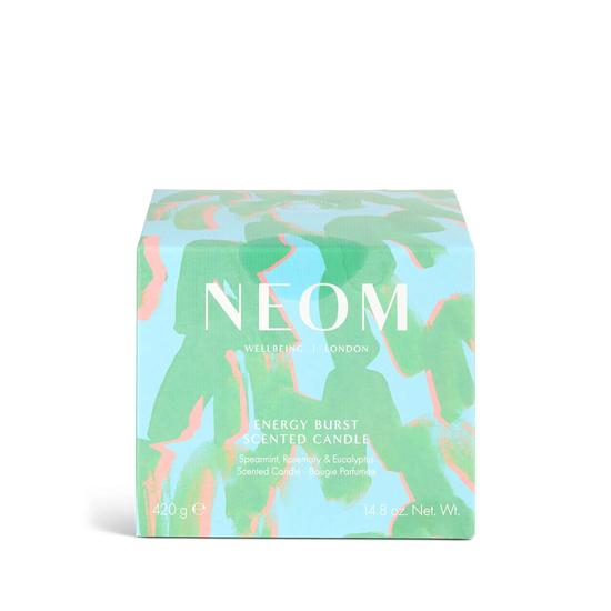 Neom Organics Energy Burst 3 Wick Candle Spearmint, Rosemary & Eucalyptus 420g
