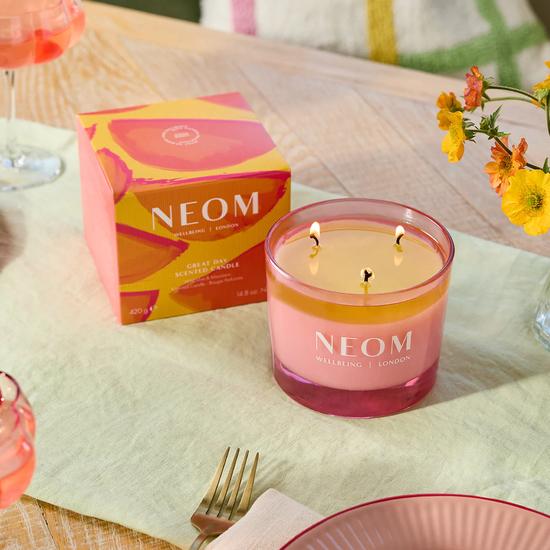 Neom Organics Great Day 3 Wick Candle Wild Mint & Mandarin 420g