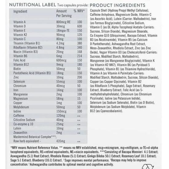 Neubria Edge Focus Vegan Capsules 60 Capsules