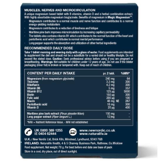 New Nordic Magic Magnesium Glycinate 600mg Tablets 60 Tablets