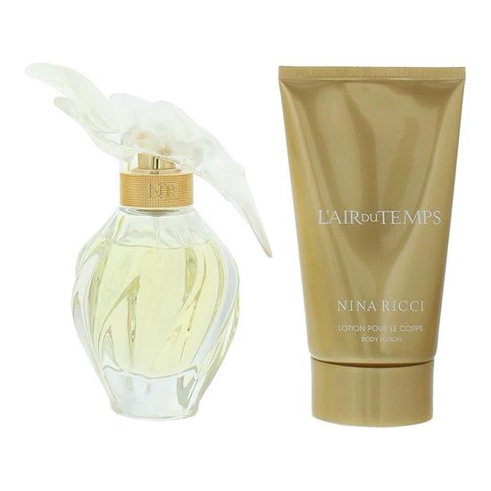 Nina Ricci L'air Du Temps Eau De Toilette 50ml Gift Set 50ml & 75ml Body Lotion