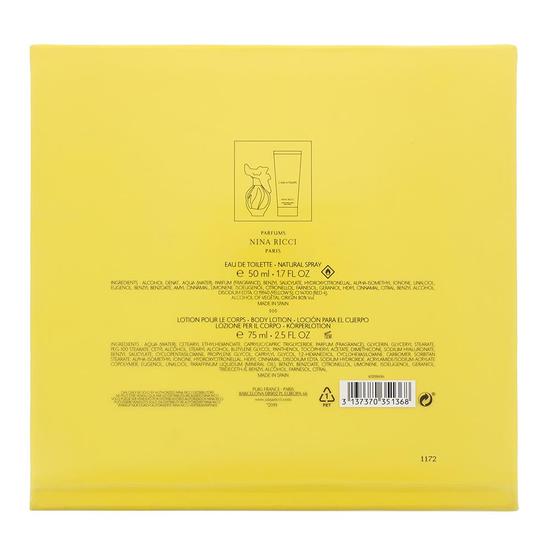 Nina Ricci L'air Du Temps Eau De Toilette 50ml Gift Set 50ml & 75ml Body Lotion