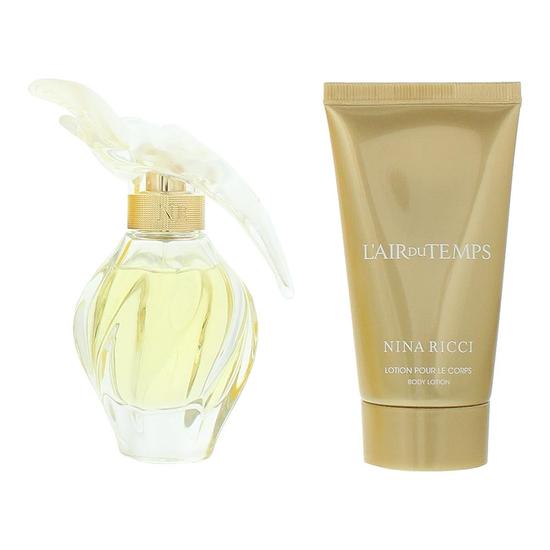 Nina Ricci L'air Du Temps Eau De Toilette Gift Set 50ml EDT + 75ml Body Lotion