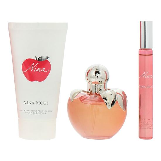 Nina Ricci Nina Eau De Toilette 50ml, 10ml + Body Lotion 75ml Gift Set 50ml