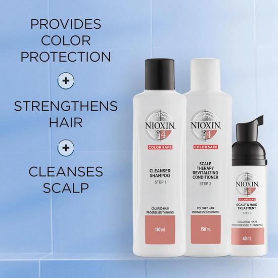 Nioxin 3-Part System 4 Coloured Hair with Progressed Thinning Hair Treatment