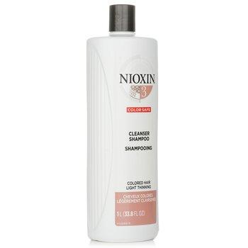 Nioxin Derma Purifying System 3 Cleanser Shampoo Coloured Hair, Light Thinning, Colour Safe 500ml