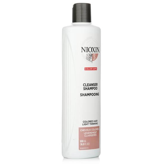 Nioxin Derma Purifying System 3 Cleanser Shampoo Coloured Hair, Light Thinning, Colour Safe 500ml