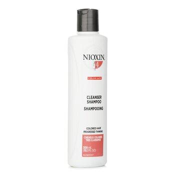 Nioxin Derma Purifying System 4 Cleanser Shampoo Coloured Hair, Progressed Thinning, Colour Safe 300ml