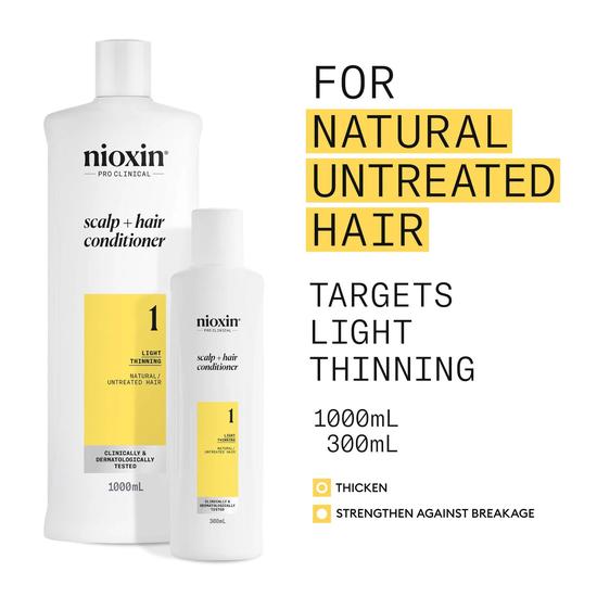 Nioxin System 1 Conditioner For Natural Hair With Light Thinning 300ml