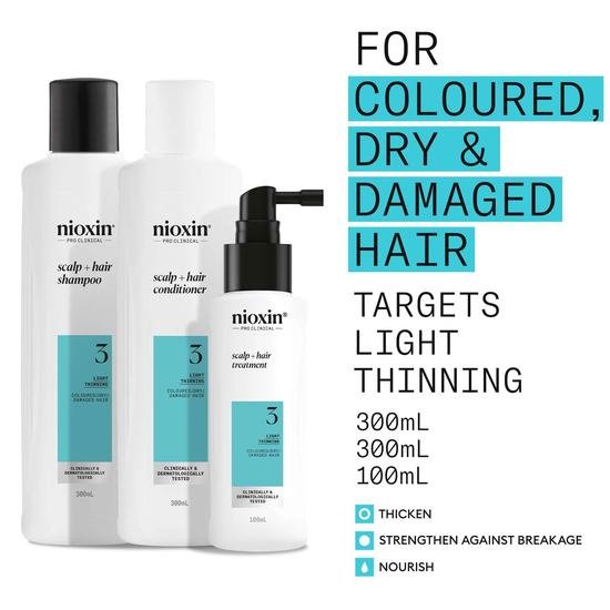 Nioxin System 3 Kit For Coloured Hair With Light Thinning