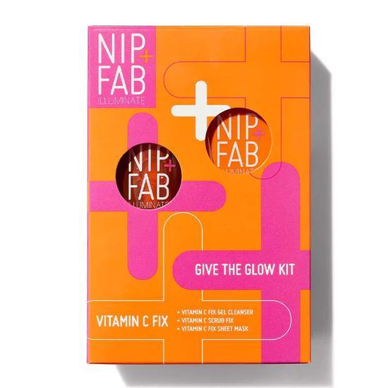 NIP+FAB Vitamin C Fix Give The Glow Kit Vitamin C Scrub + Gel Cleanser + Sheet Mask