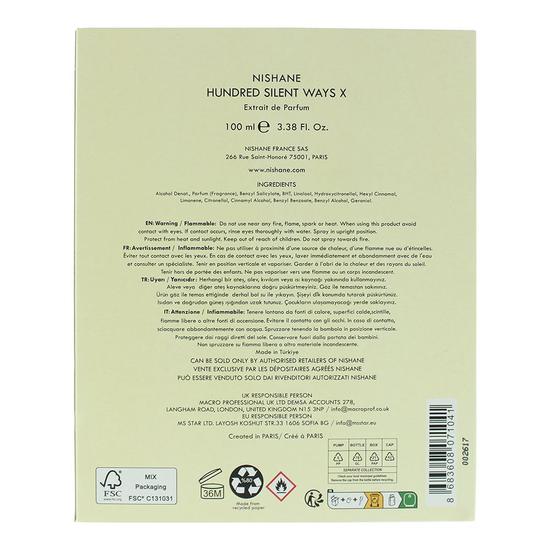 Nishane Hundred Silent Ways X Extrait De Parfum 50ml