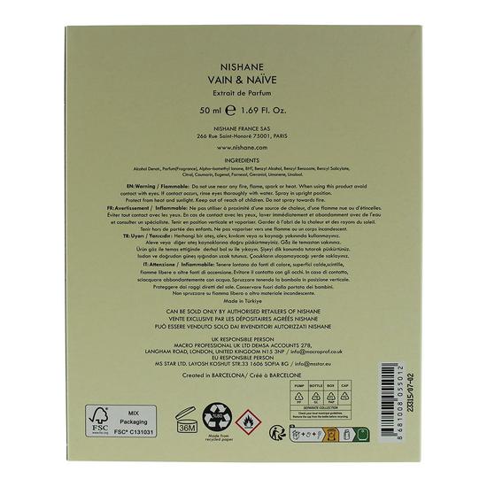 Nishane Vain & Nave Extrait De Parfum 50ml