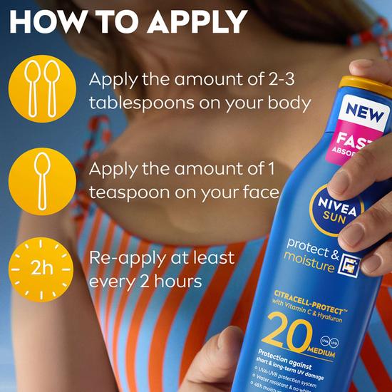 Nivea Sun Care Protect & Moisture SPF 15 Lotion 200ml