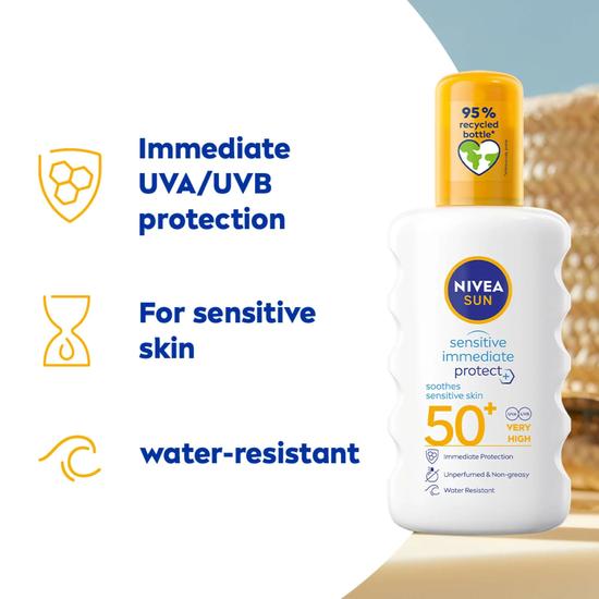 Nivea Sun Care Sensitive Immediate Protect SPF 50+ Spray 200ml