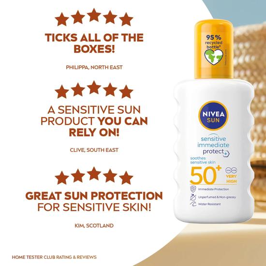 Nivea Sun Care Sensitive Immediate Protect SPF 50+ Spray 200ml